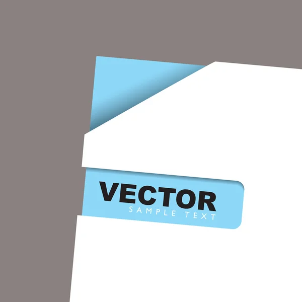 Paper corner slot blue angle — Stock Vector