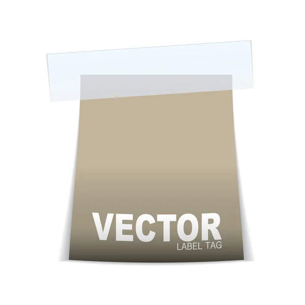 Label címke ikonját bézs — Stock Vector