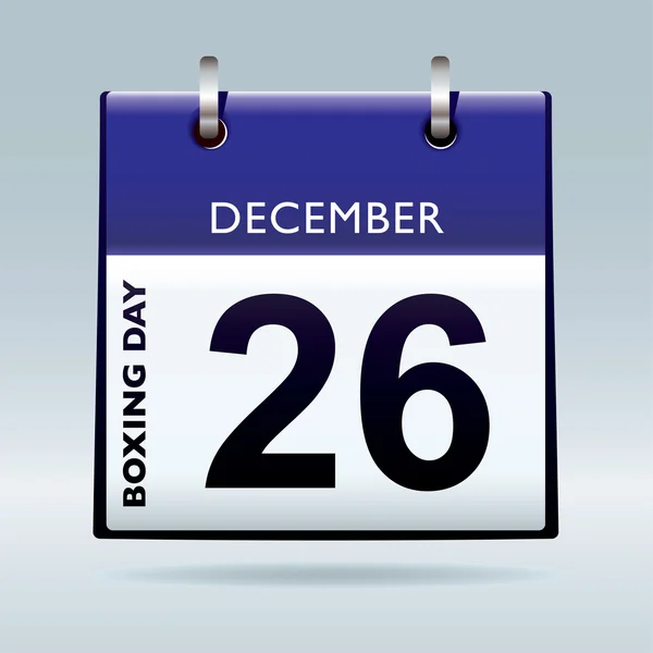 ブルー クリスマスの日カレンダー — ストックベクタ