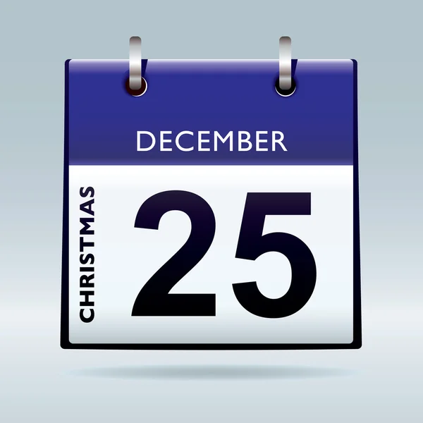 Christmas day calendar blue — Stock Vector