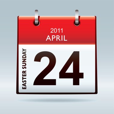 Easter Sunday calendar icon clipart