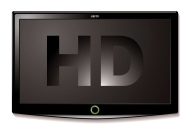 LCD TV HD black clipart