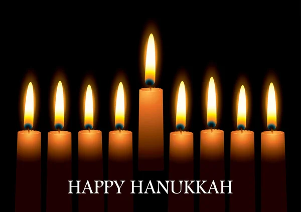 Candele Hanukkah — Vettoriale Stock