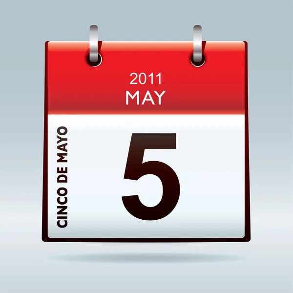 Cinco de mayo ikonę kalendarza — Wektor stockowy