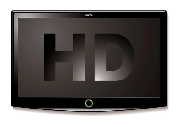 LCD tv hd zwart — Stockvector