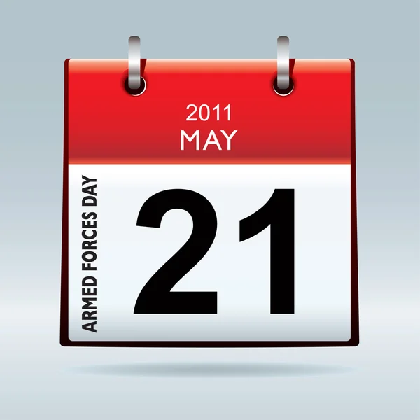 Fegyveres erők napja calendar — Stock Vector
