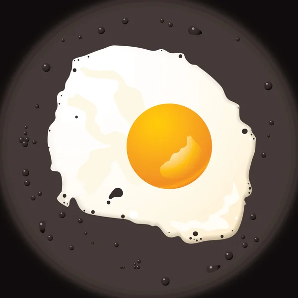 Жареное яйцо — стоковый вектор