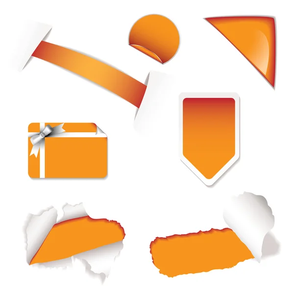 Shop sale elements orange — Stock Vector