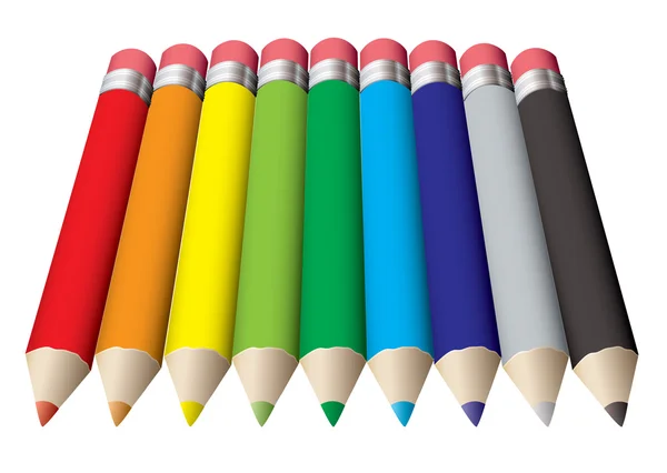 Back School Rainbow Crayons Stock Vector (Royalty Free) 212536045