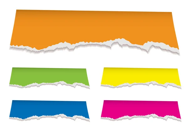Florescent torn paper header — Stock Vector