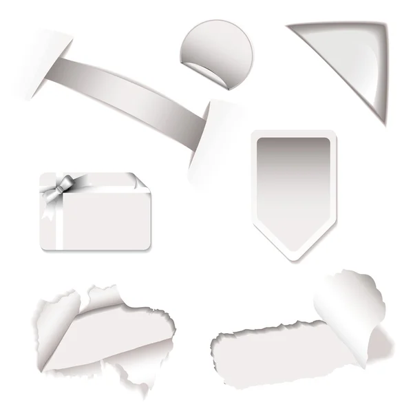 Boutique éléments de vente blanc — Image vectorielle