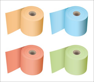 Toilet roll collection clipart