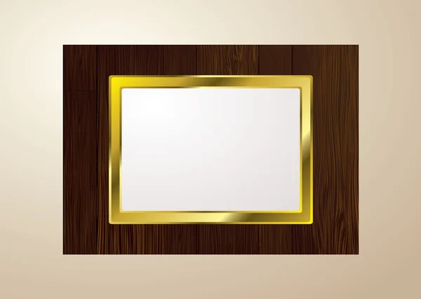 Dark wood picture frame — Stock Vector