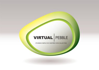 Virtual pebble green clipart