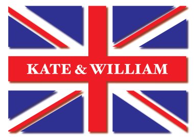 Royal wedding flag clipart