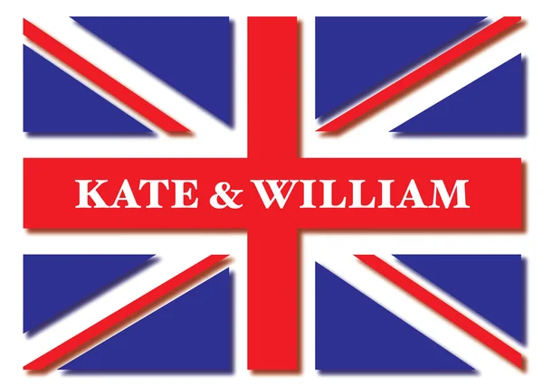 Royal wedding flag — Stock Photo, Image