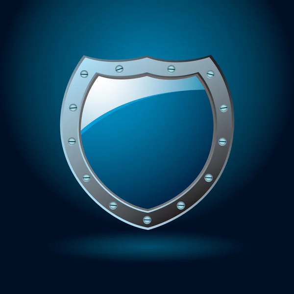 Blue shield blank — Stock Vector