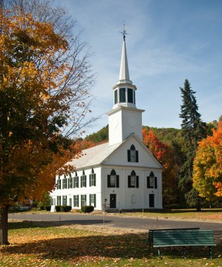 Townshend Church in Fall clipart