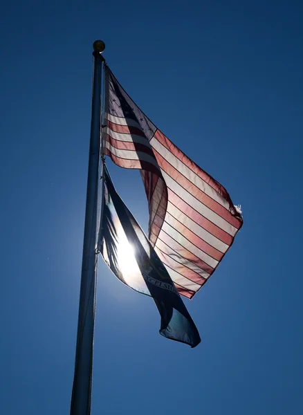 Podsvícení, které nás vlajky — Stock fotografie