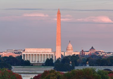 washington dc üzerinden günbatımı