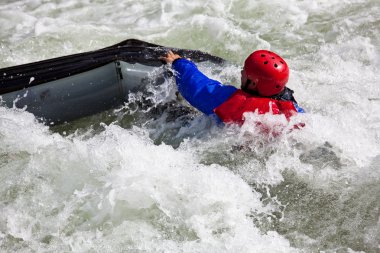 White water kayaking clipart