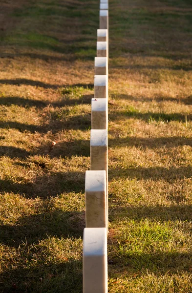 Row of grave stones in Arlington — Stock Photo, Image