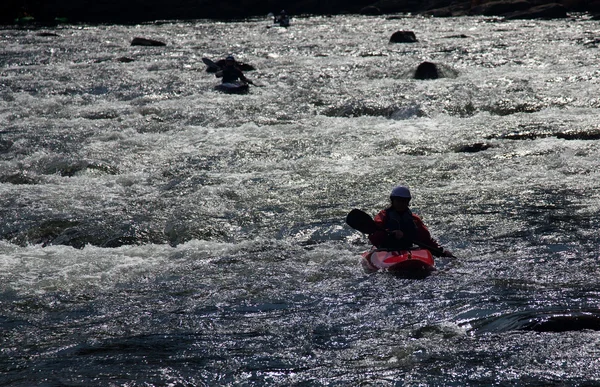 White water kayaking — Stock Photo, Image