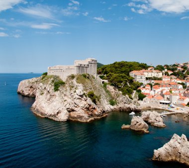 Medieval fort in Dubrovnik clipart