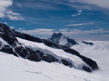 jungfraujoch üzerinde bakış açısı