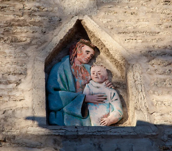 Old carving in wall of Tallinn — Stock Photo, Image