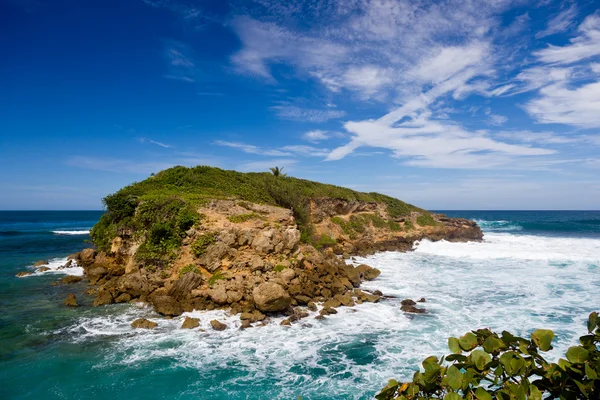 Rocky island off Puerto Rico — Stock Photo, Image
