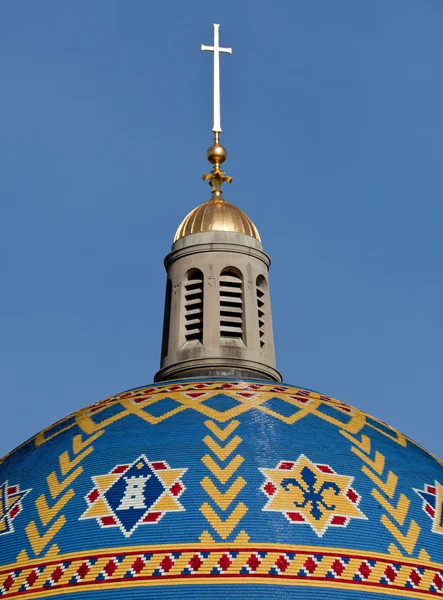 Mosaic Tiled Dome Basilica National Shrine Immaculate Conception Washington Clear — Stock Photo, Image