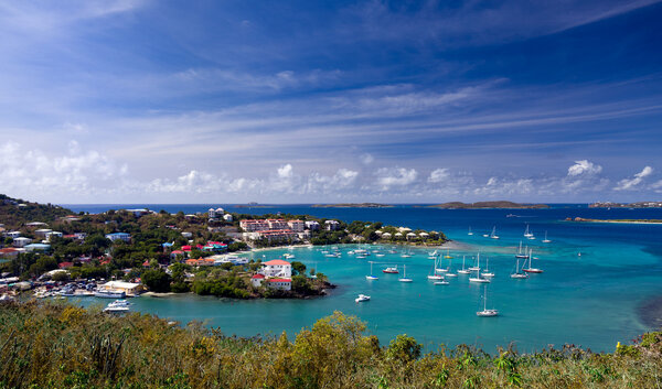 Entering Cruz Bay on St John