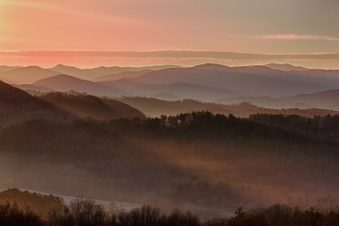 Sunrise over Smoky Mountains clipart