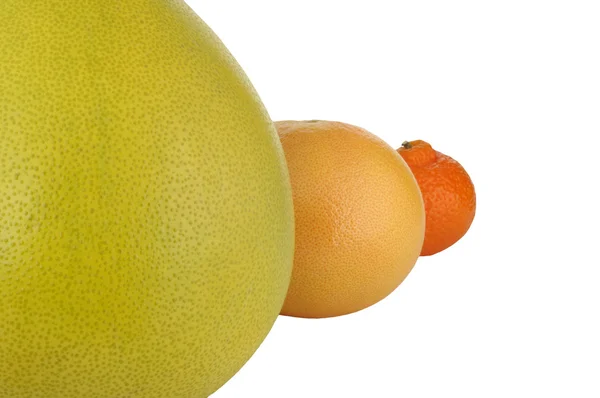柑橘类水果行中 — 图库照片