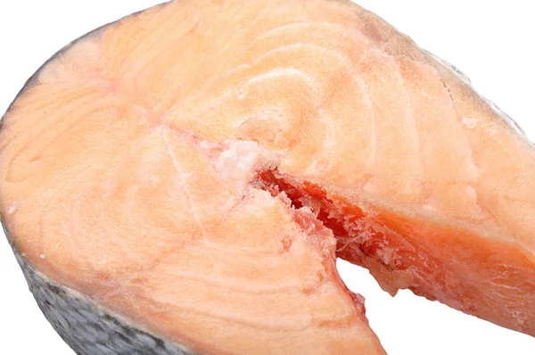 Bifes de salmão congelados — Fotografia de Stock