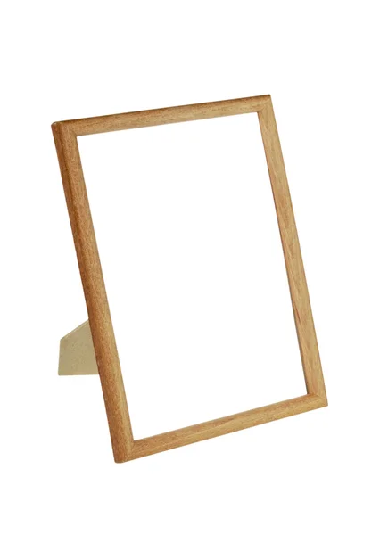 Wooden Picture Frame Isolated White Background — 스톡 사진