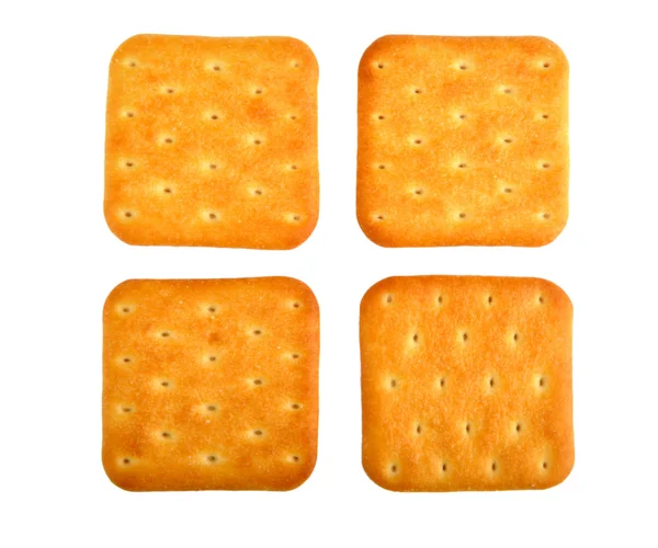 Crackers op wit — Stockfoto
