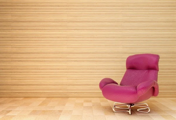 Фиолетовый кожаный кресло — стоковое фото