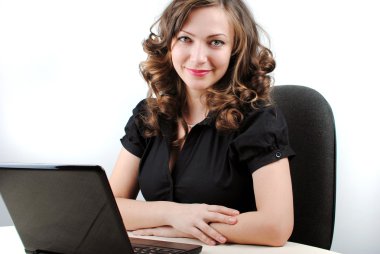 Young successful woman clipart