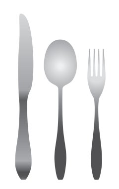 Spoon, fork & knife clipart