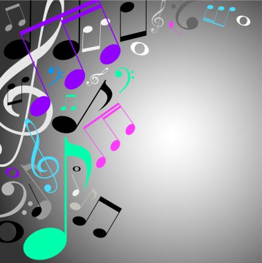 Musical background. Note clipart