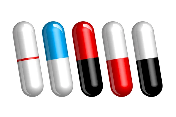 stock image Set of color capsules