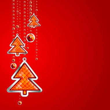 Christmas background with tree clipart