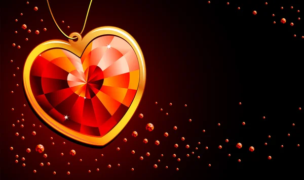 Valentine Pozadí Velkým Srdcem — Stockový vektor