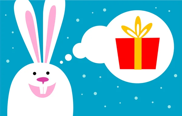 兔梦想的礼物 — 图库矢量图片