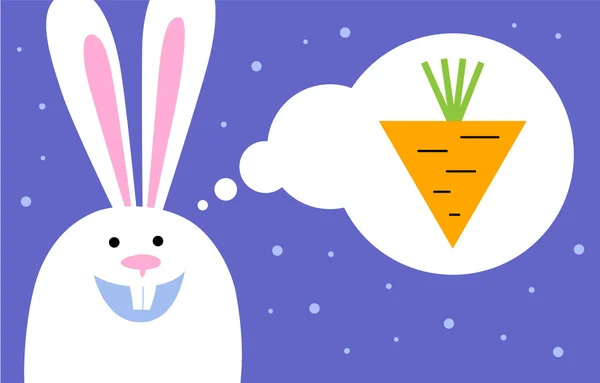 Kaninchen träumt von Zuckerbrot — Stockvektor