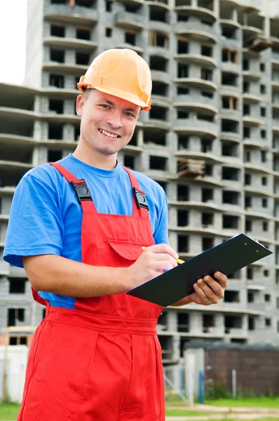 Budowniczy pozytywny pracownik — Zdjęcie stockowe