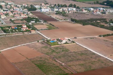 larnaca, Kıbrıs uçak üzerinden görüntülemek.