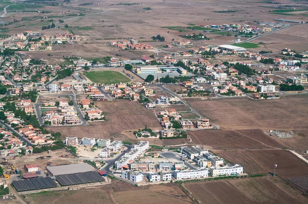 Pohled z letadla v larnaca, Kypr. — Stock fotografie